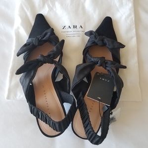 NWT Zara Black Kitten Heels